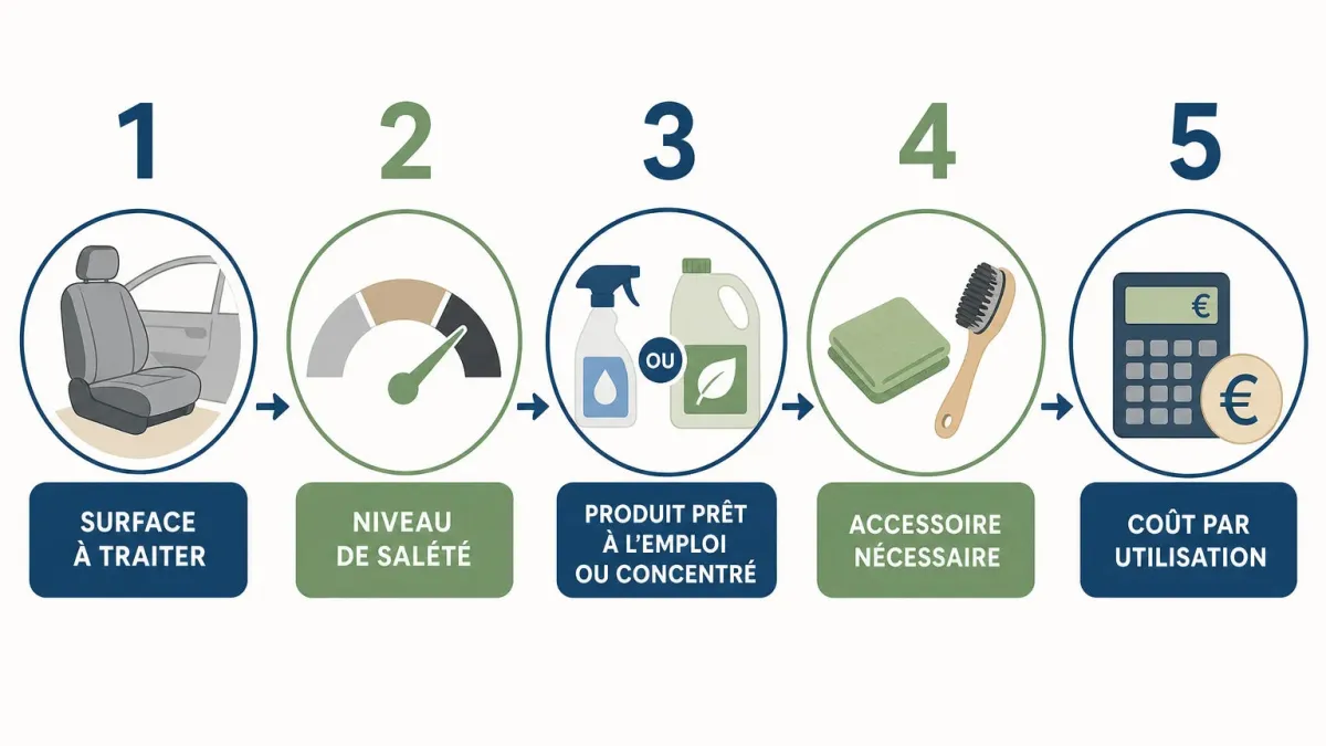 Checklist pour choisir ses produits de nettoyage automobile