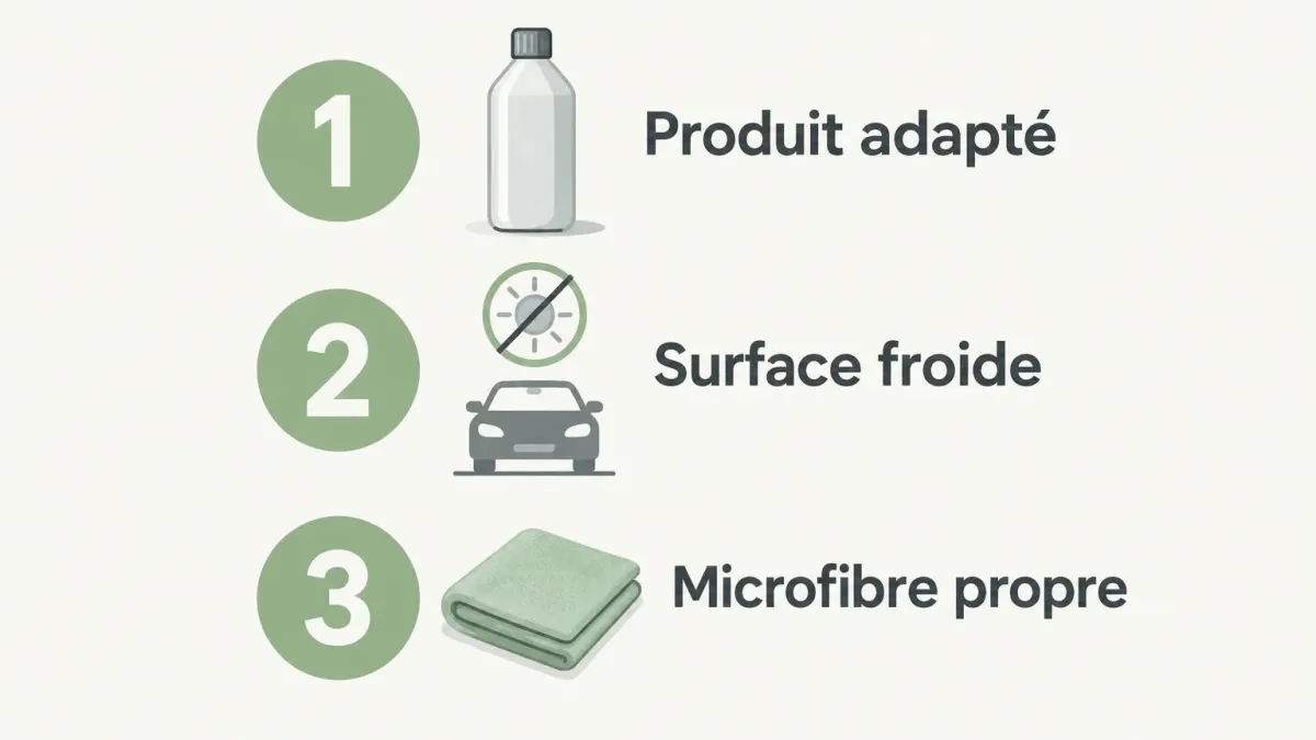 Liste de vérification pour limiter les traces après le lavage