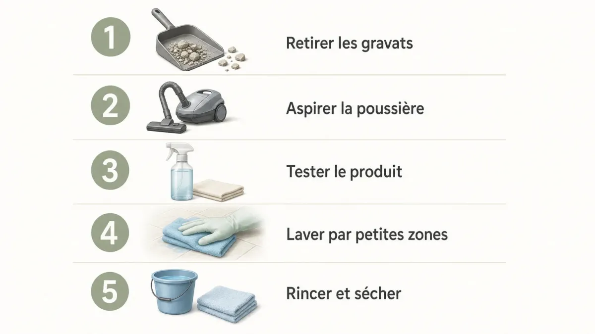 Checklist des étapes pour nettoyer un sol après rénovation