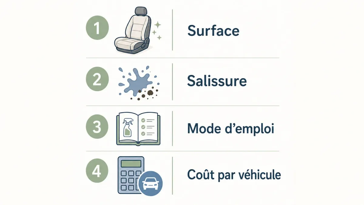 Quatre critères pour choisir un produit de nettoyage automobile professionnel